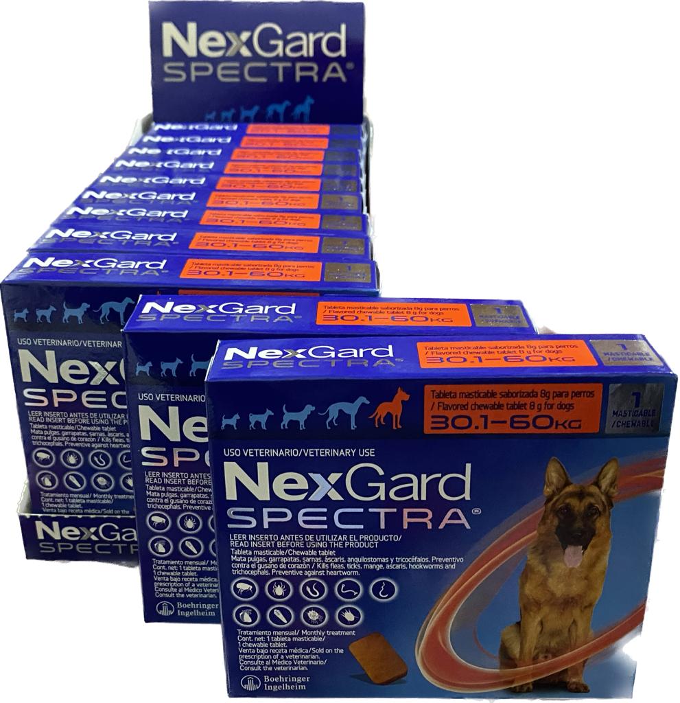 Foto 2 pulgar | Desprasitante Nexgard Spectra 30-60kg 12 Pzas Para Perro Precio Mayoreo