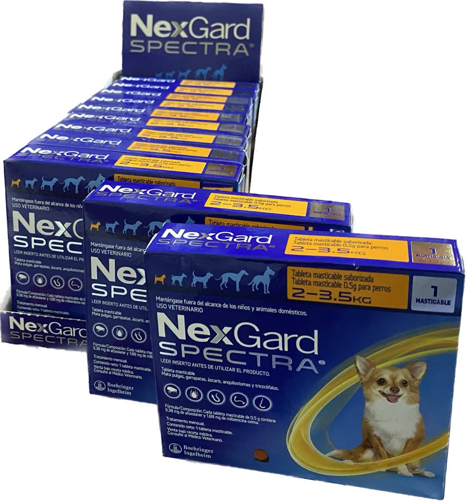 Foto 2 pulgar | Desprasitante Nexgard Spectra 2-3.5kg 12 Pzas Para Perro Precio Mayoreo