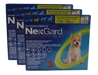 Foto 1 | Desprasitante Nexgard Spectra 7.5-15kg 3 Pzas Para Perro Precio Mayoreo