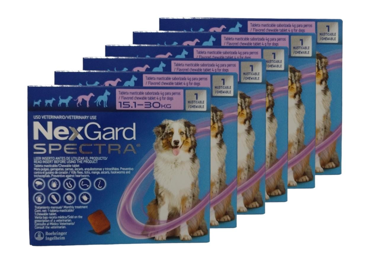 Foto 2 pulgar | Desprasitante Nexgard Spectra 15-30kg 6 Pzas Para Perro Precio Mayoreo