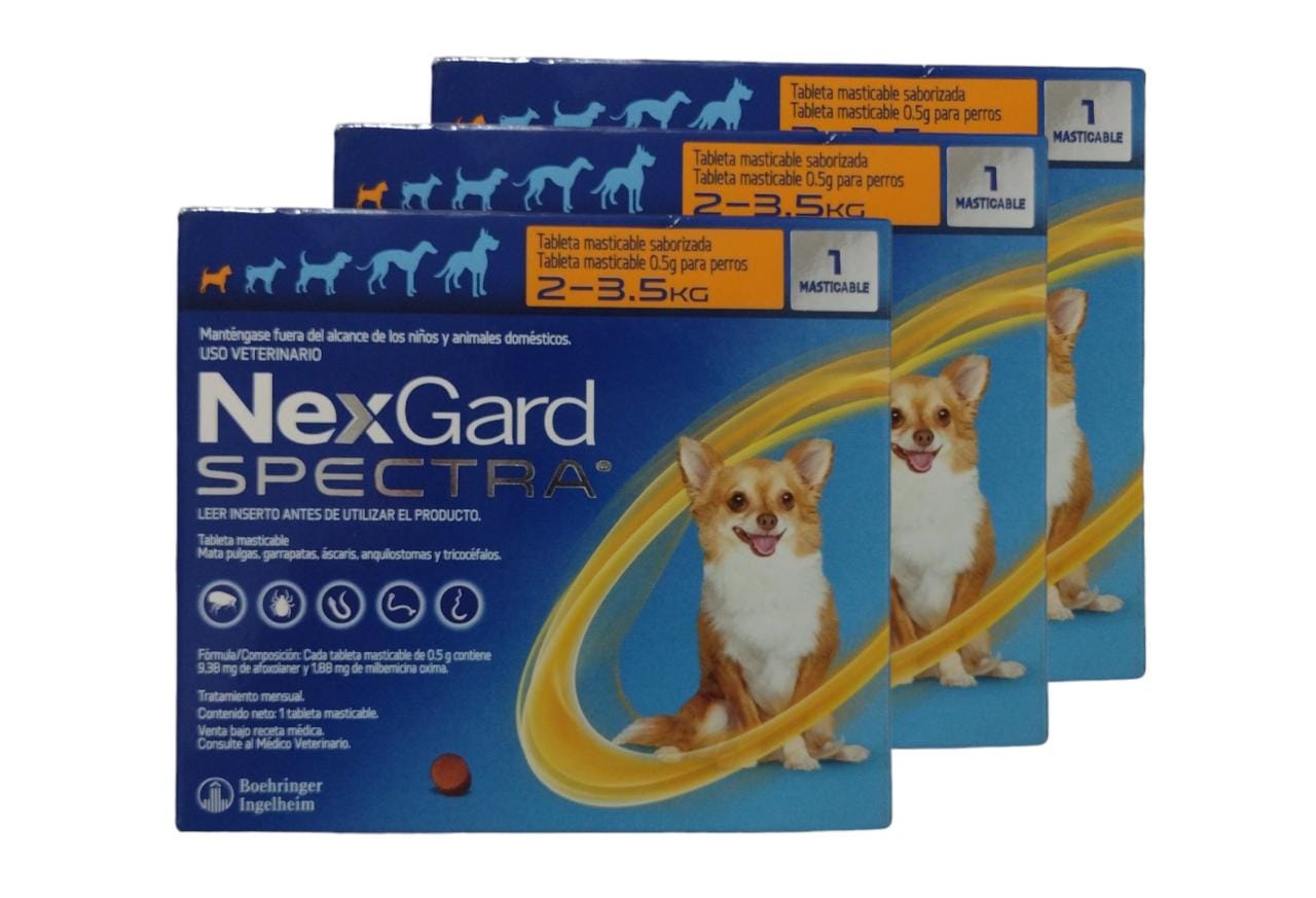 Foto 1 | Desprasitante Nexgard Spectra 2-3.5kg 3 Pzas Para Perro Precio Mayoreo