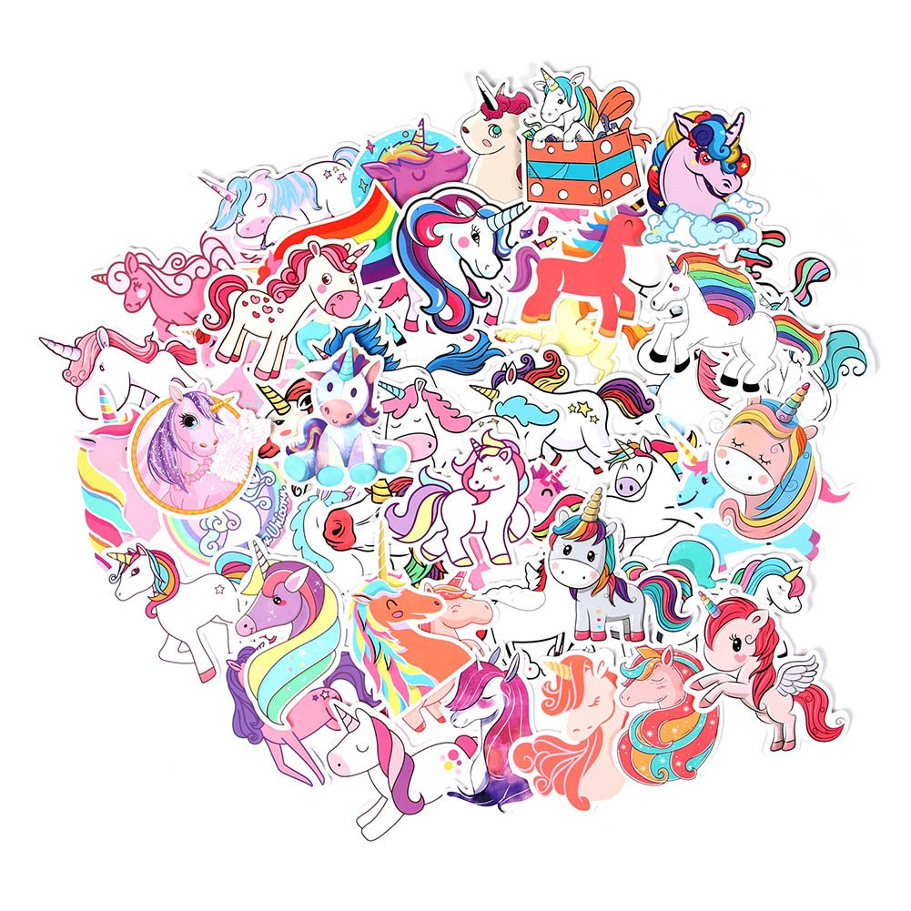Foto 1 | Venta Internacional - Pegatinas Con Diseño De Unicornio, 50 Unidades, Impermeables, Para Portátil, Caja De Agua
