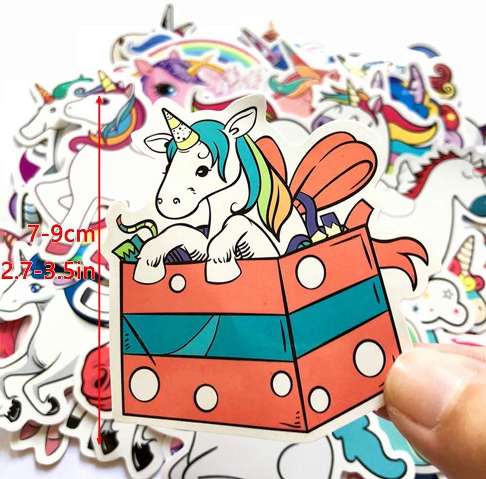 Foto 5 pulgar | Venta Internacional - Pegatinas Con Diseño De Unicornio, 50 Unidades, Impermeables, Para Portátil, Caja De Agua