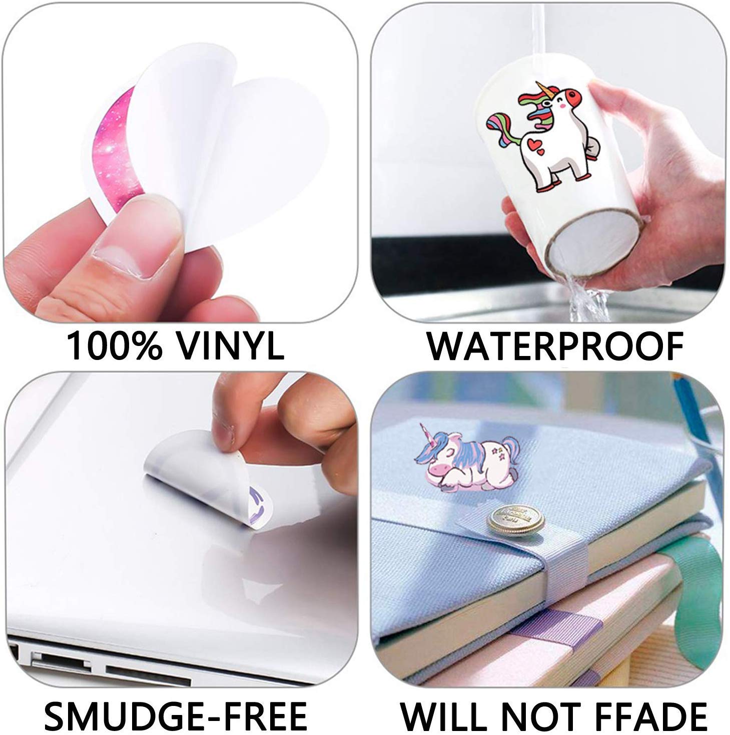 Foto 6 pulgar | Venta Internacional - Pegatinas Con Diseño De Unicornio, 50 Unidades, Impermeables, Para Portátil, Caja De Agua