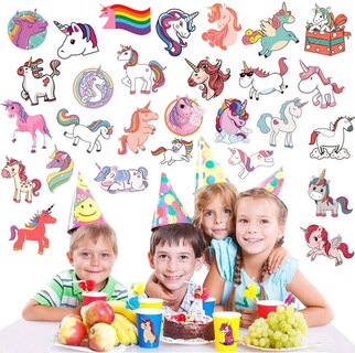 Foto 6 | Venta Internacional - Pegatinas Con Diseño De Unicornio, 50 Unidades, Impermeables, Para Portátil, Caja De Agua