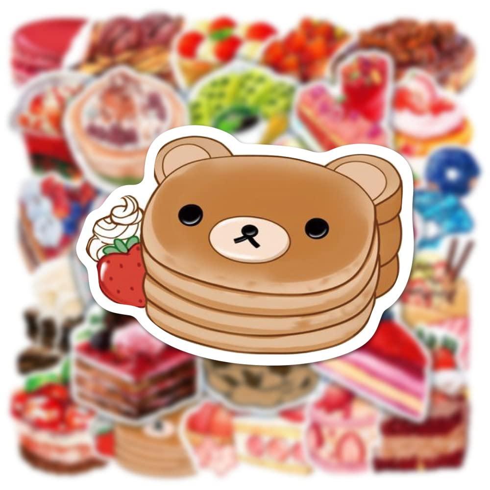 Foto 5 | Calcomanías De Comida, 100 Unidades, Lindas Pegatinas De Vinilo Kawaii, Impermeables - Venta Internacional.