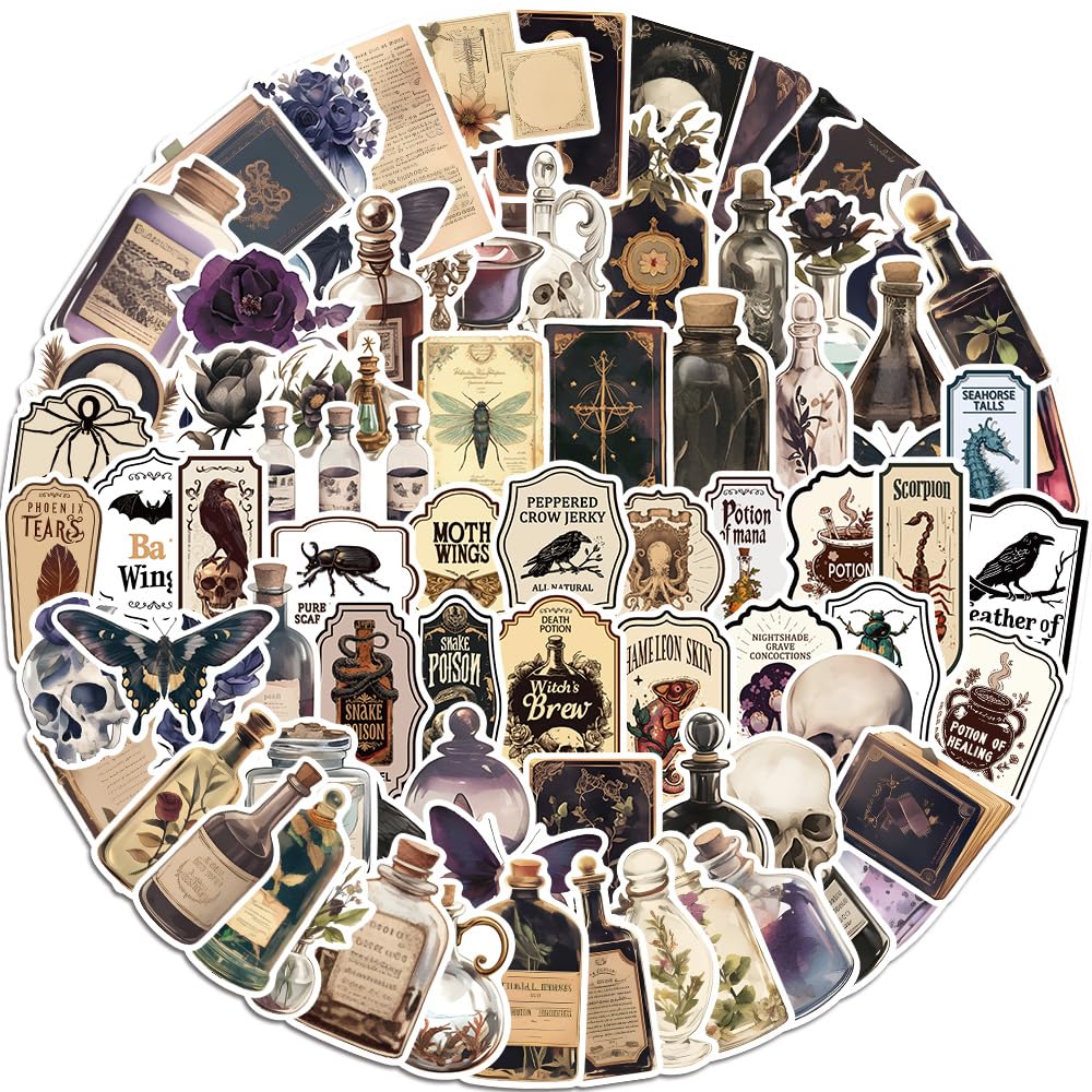 Foto 2 | Adhesivo Mkz Potion Tags Vintage Apothecary Dark Academia - Venta Internacional.