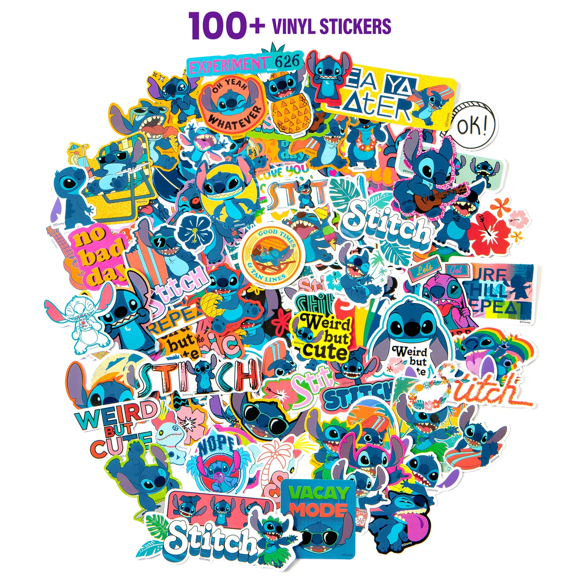 Foto 5 pulgar | Paquete De Pegatinas Fashion Angels Disney Stitch Con 100 Pegatinas - Venta Internacional.