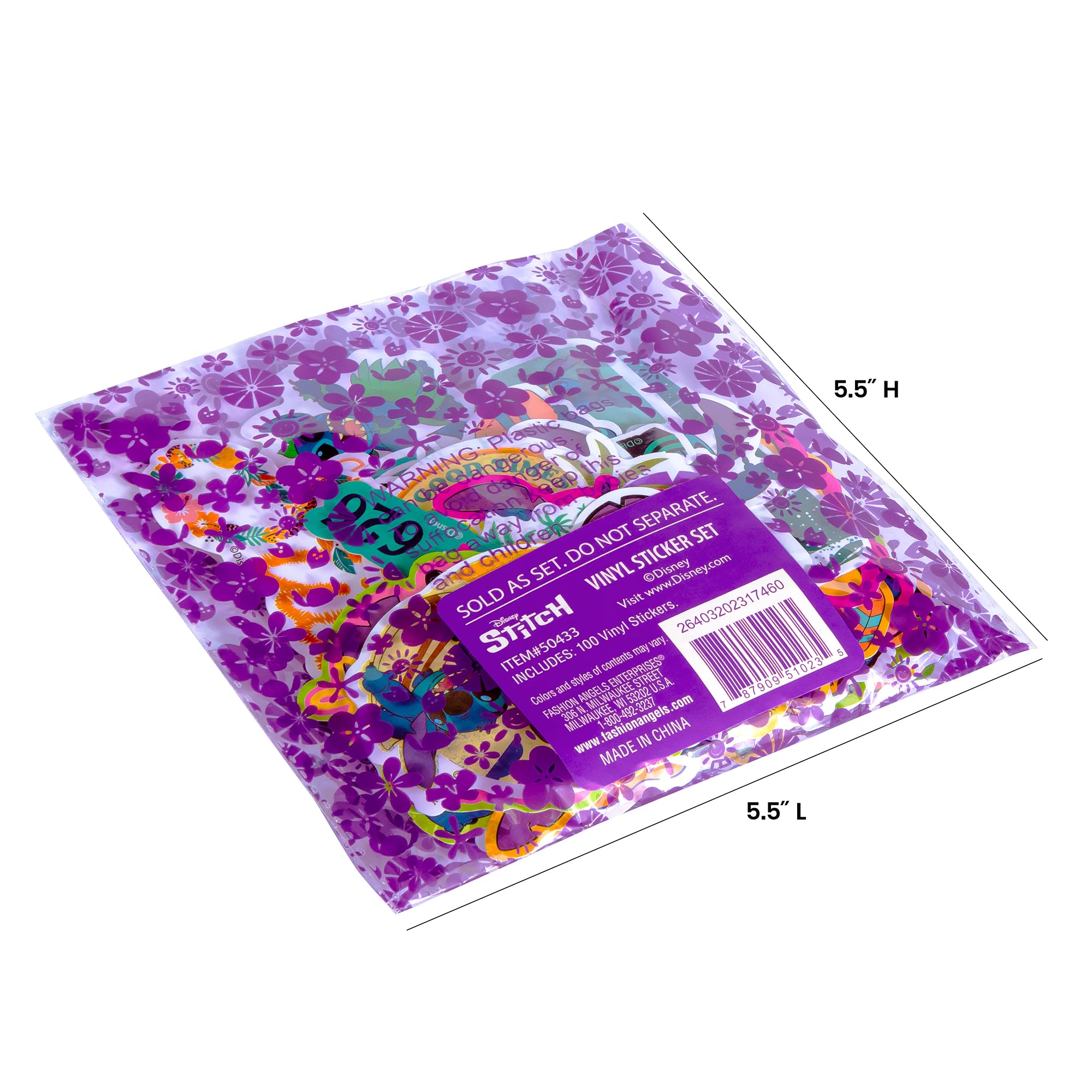 Foto 6 pulgar | Paquete De Pegatinas Fashion Angels Disney Stitch Con 100 Pegatinas - Venta Internacional.