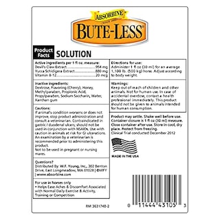 Foto 2 | Suplemento Absorbine Bute-less Long-term Horse 960 Ml - Venta Internacional.