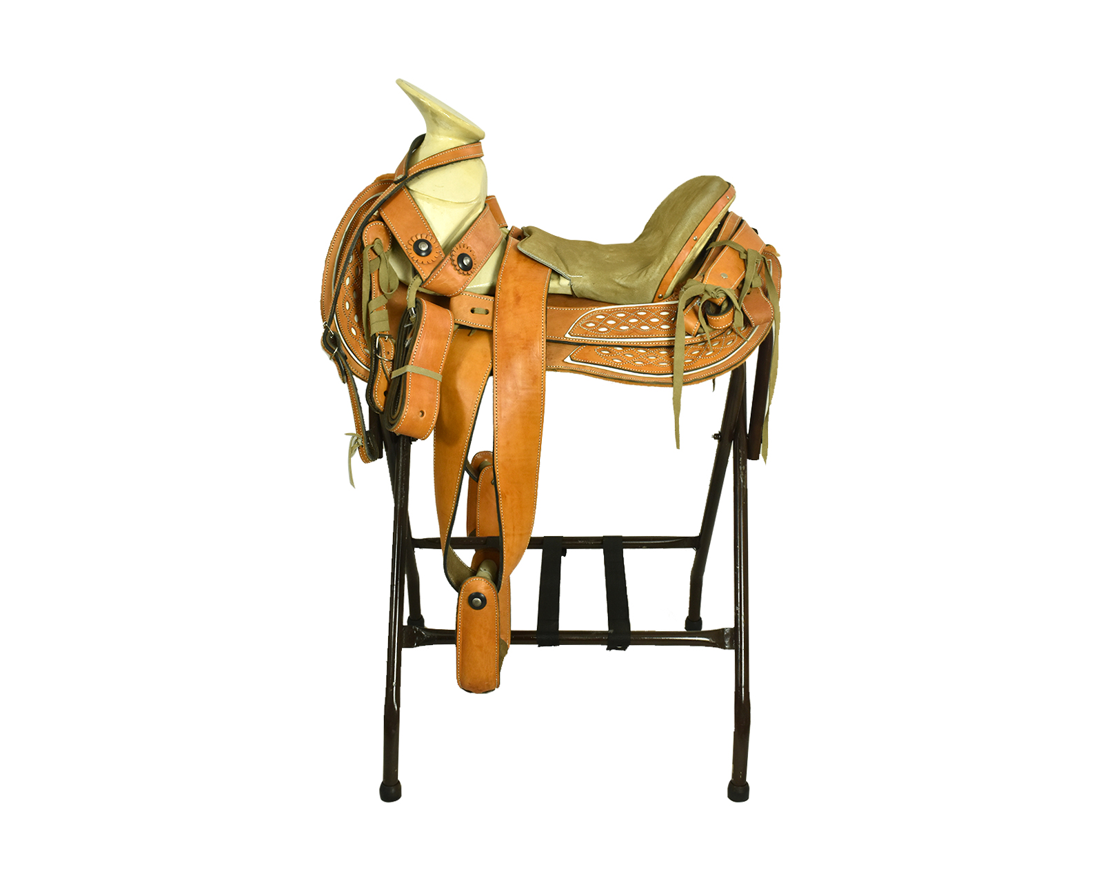 Foto 2 pulgar | Montura Cola de Pato para Caballo Talabartería del Bajío color Café de Vaqueta Asiento Forrado Fuste 15''
