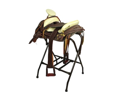 Foto 3 | Montura Cola De Pato Para Caballo Talabartería Del Bajío De Piel Cromo Color Vino Fuste 15''