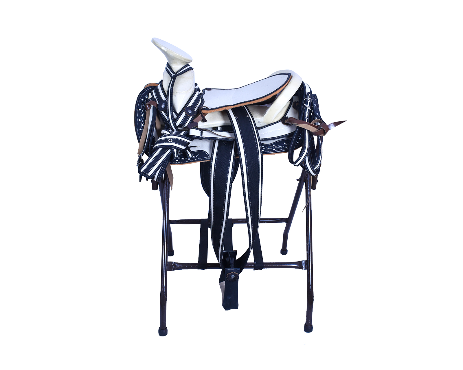 Foto 1 | Montura Cola de Pato para Caballo Talabartería del Bajío de Lona color Beige Fuste 15''