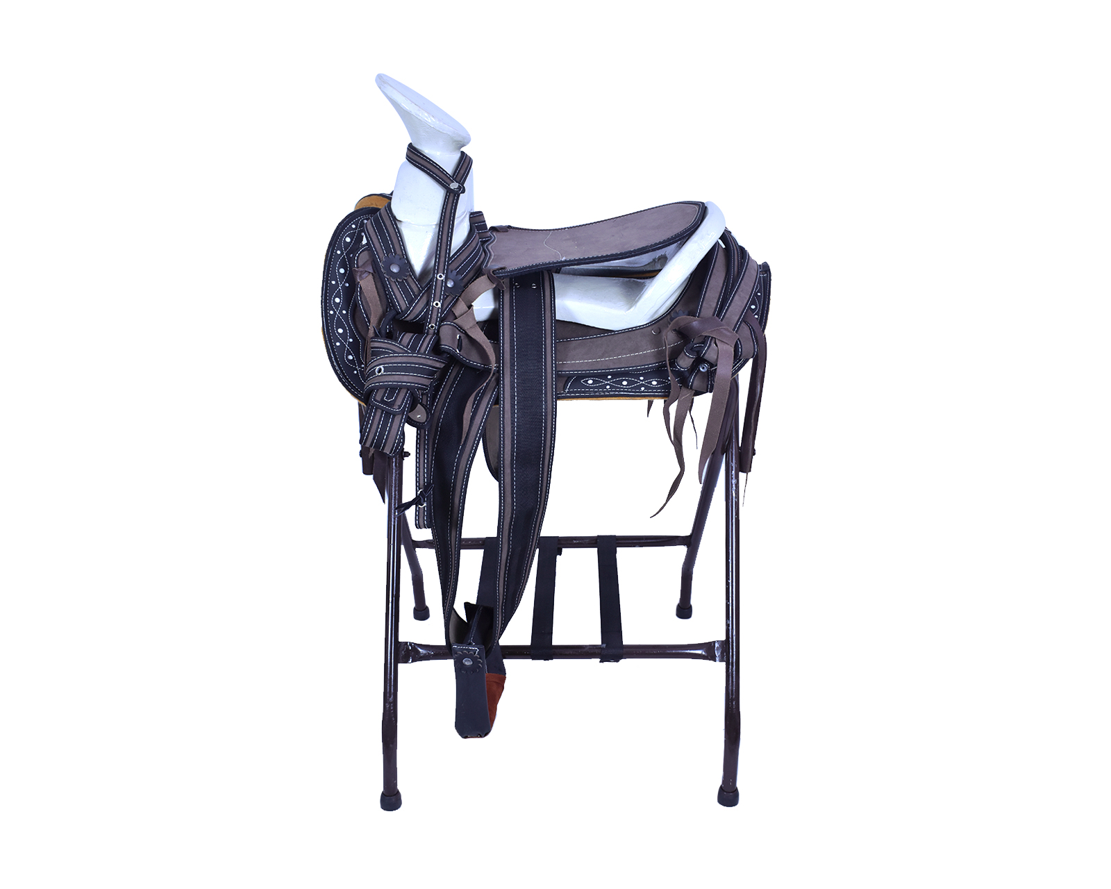Foto 1 | Montura Cola de Pato para Caballo Talabartería del Bajío de Lona color Café Fuste 15''