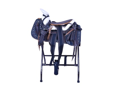 Foto 1 | Montura Redonda para Caballo Talabartería Del Bajío de Lona para Adulto color Marrón