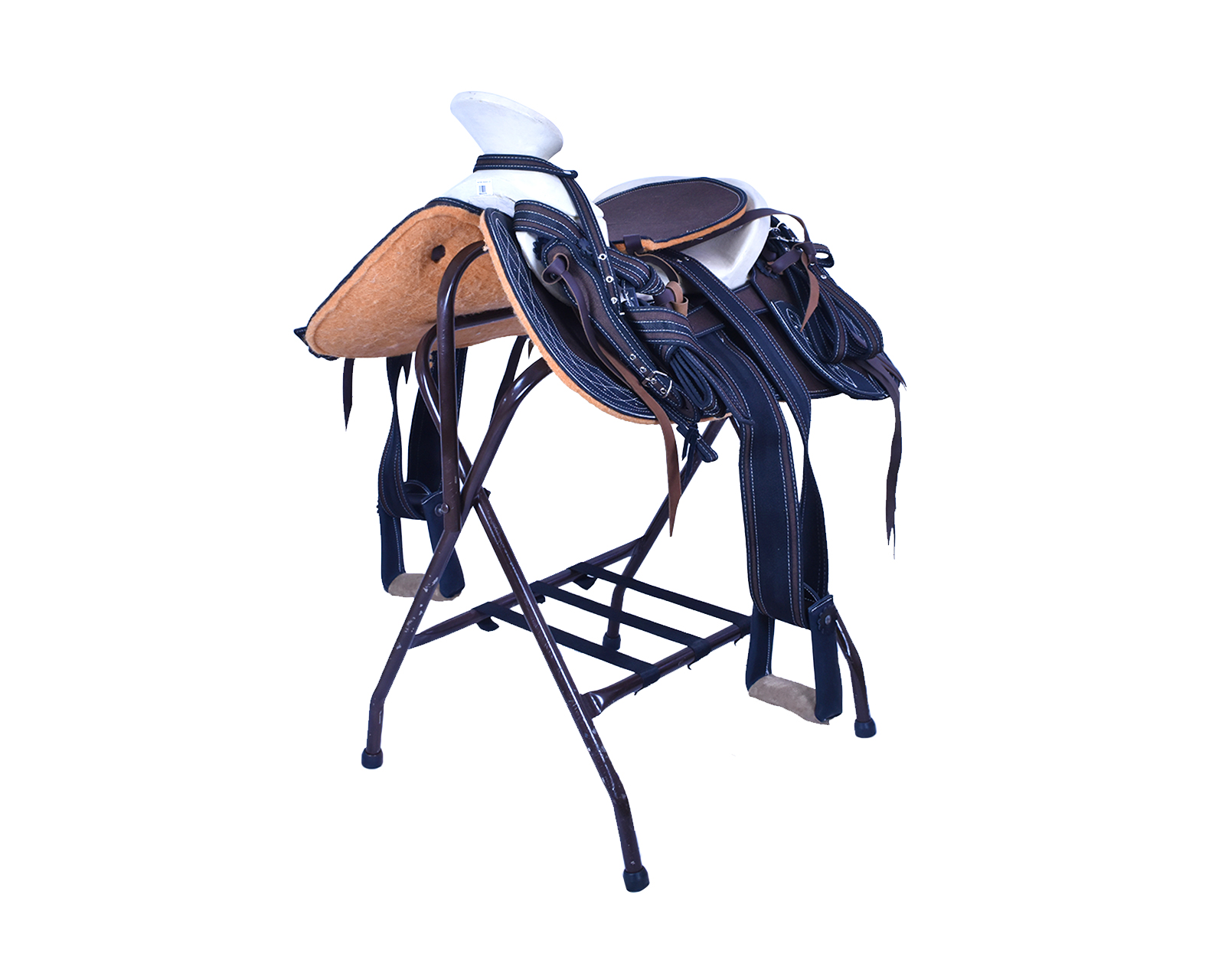 Foto 3 pulgar | Montura Redonda para Caballo Talabartería Del Bajío de Lona para Adulto color Marrón