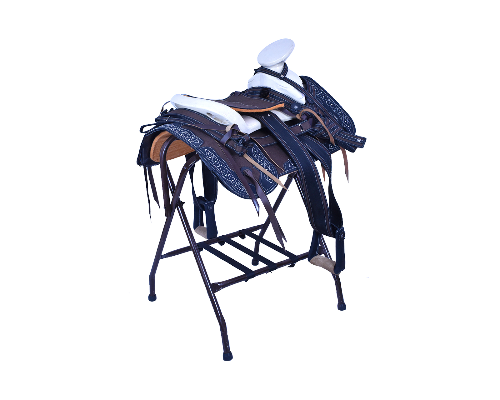 Foto 4 pulgar | Montura Redonda para Caballo Talabartería Del Bajío de Lona para Adulto color Marrón