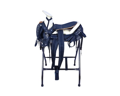 Foto 1 | Montura Cola de Pato para Caballo Talabartería El Bajío de Lona color Azul