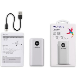 Foto 5 | Power Bank Digital 10,000mah Adata P10000qcd Blanco
