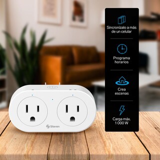 Foto 3 | Contacto Tomacorriente Doble con Wi-fi Steren Shome-130 color Blanco