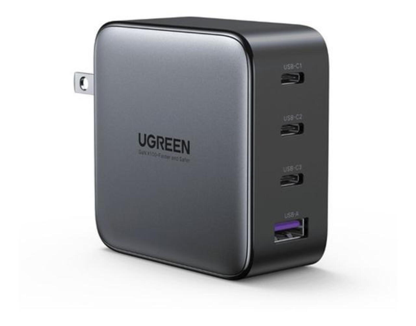 Foto 1 | Cargador de Pared Carga Rápida 100w Gan 3 Usb C 1 Usb Ugreen 40737 Negro
