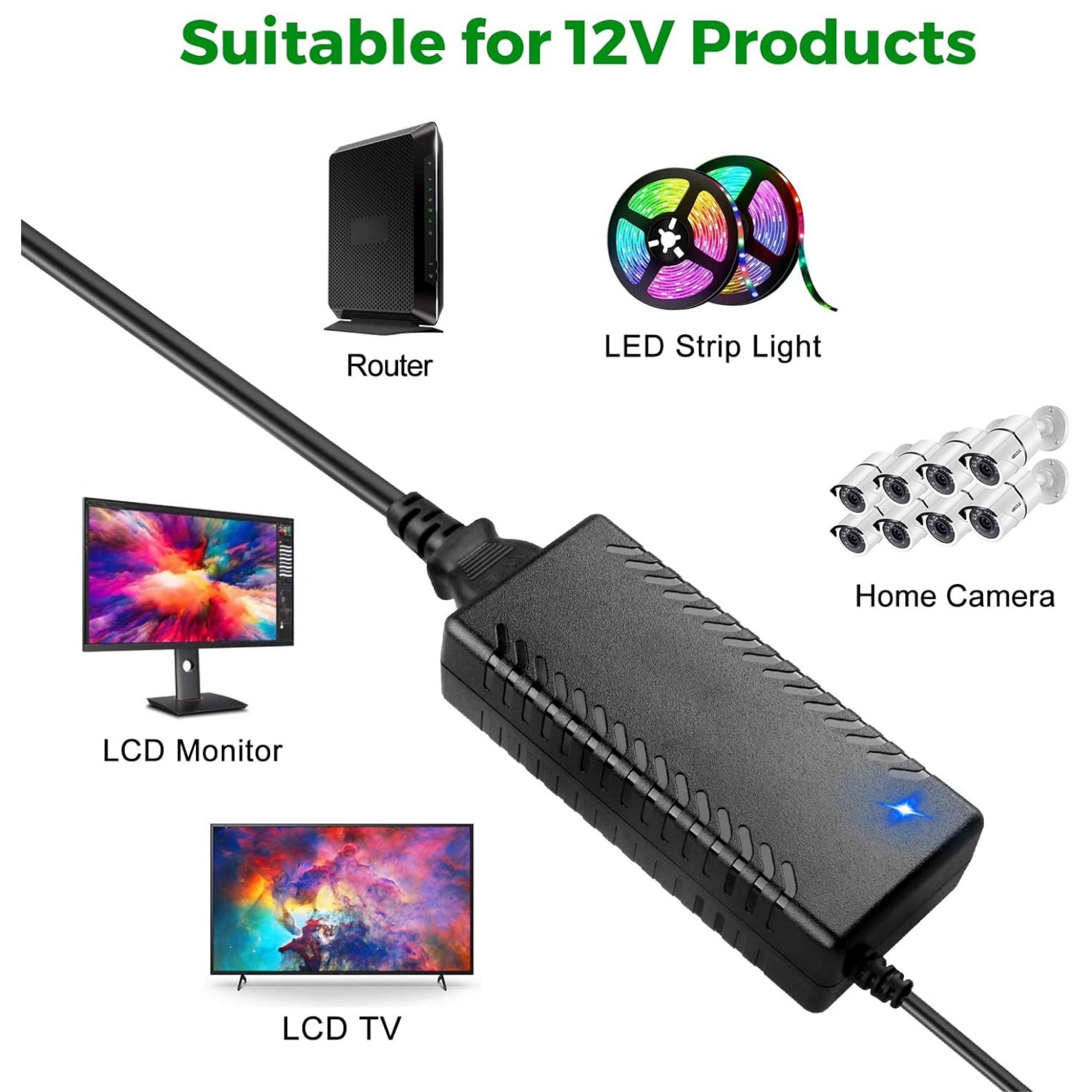 Foto 5 | Adaptador De Corriente 12v 5a Fuente De Alimentación Compatible Con Múltiples Dispositivos