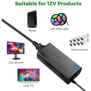 Foto 5 | Adaptador De Corriente 12v 5a Fuente De Alimentación Compatible Con Múltiples Dispositivos