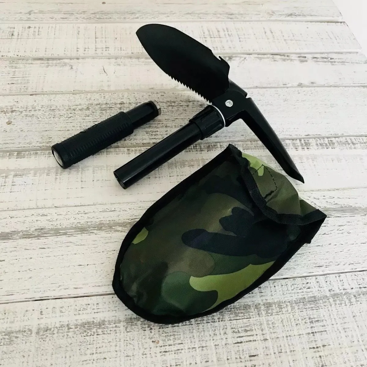 Foto 4 pulgar | Pala Táctica Militar Malubero color Negro Plegable con Pico para Campismo