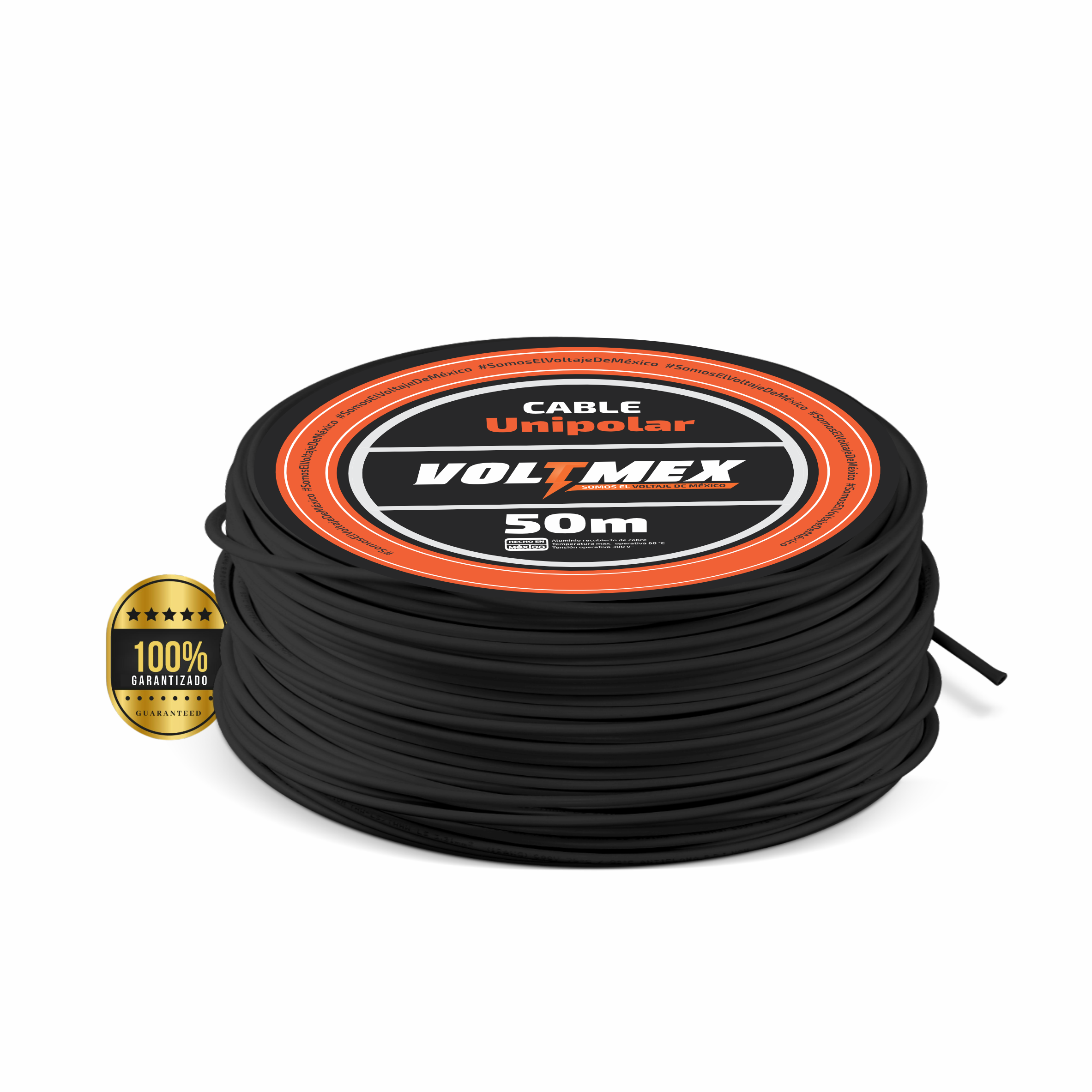 Cable Eléctrico Voltmex Calibre 14 Negro 50 Metros