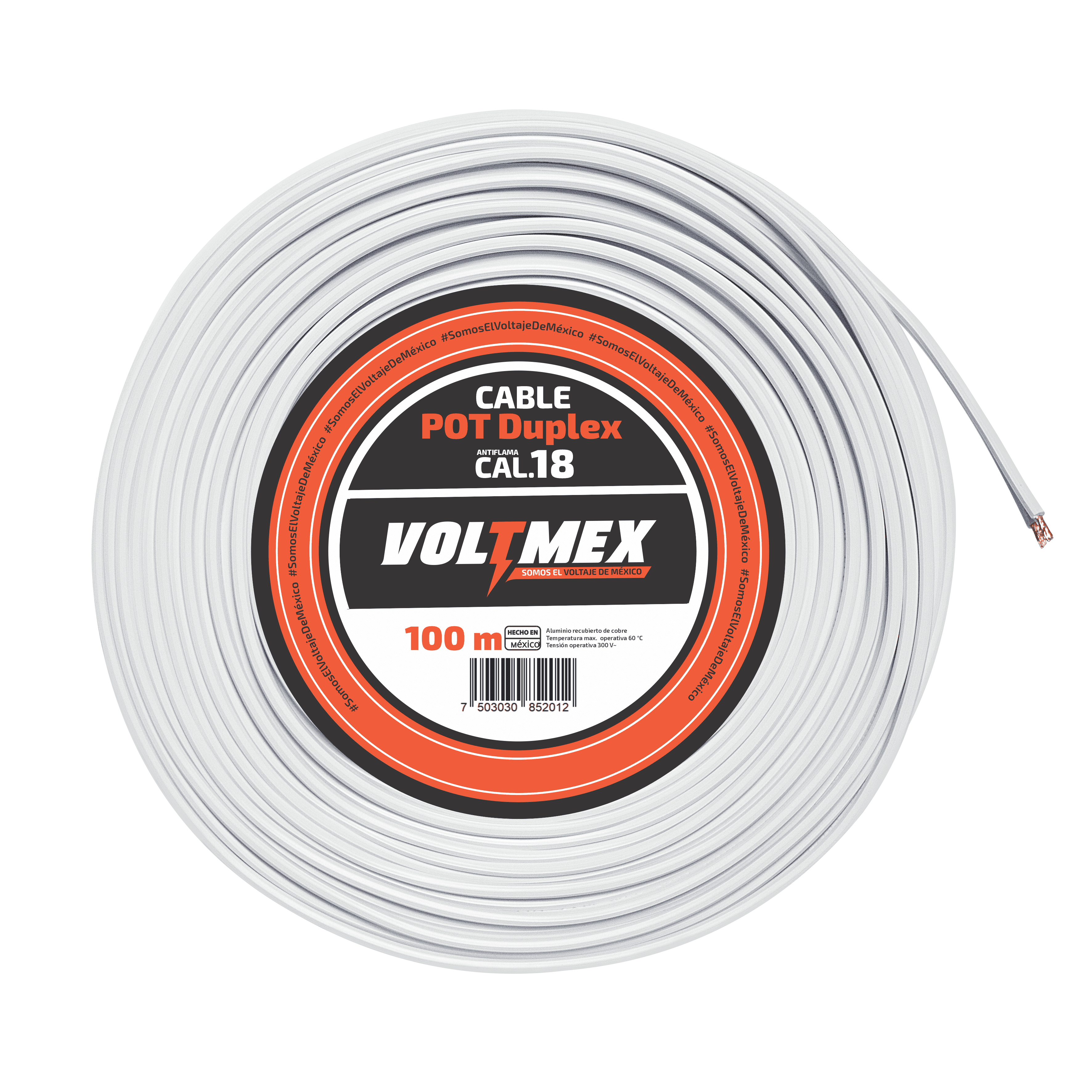 Cable Pot Duplex Voltmex Calibre 18 100 Metros