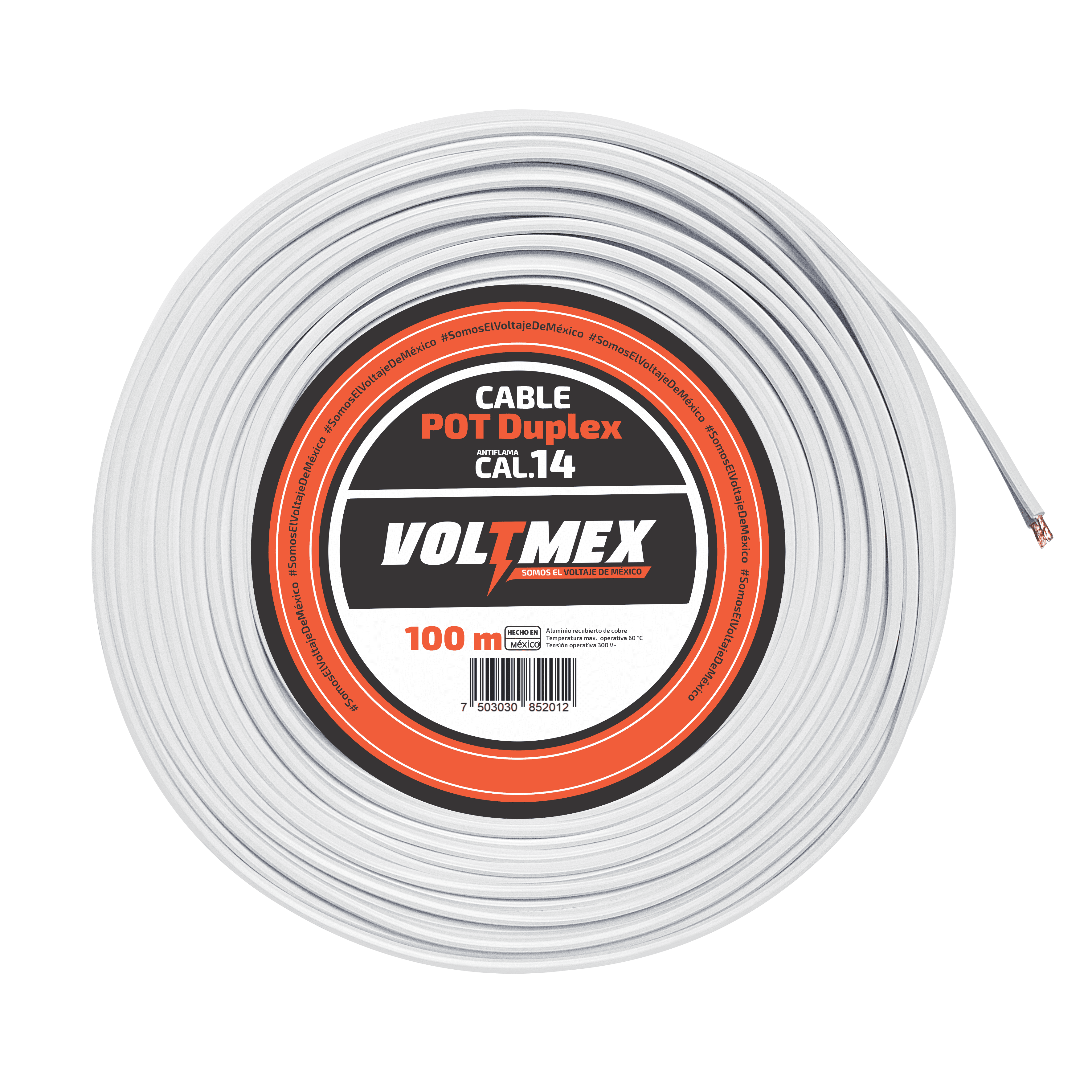 Cable Pot Duplex Voltmex Calibre 14 100 Metros