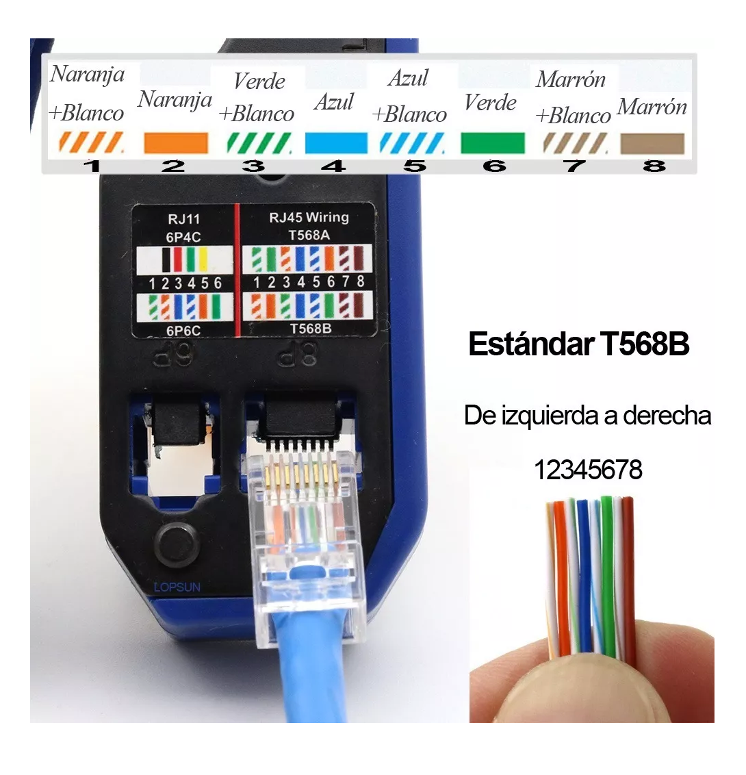 Foto 3 | Pinza Pelacables Belug Azul