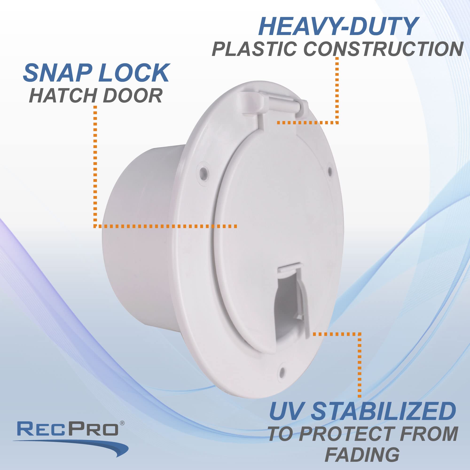 Foto 4 | Cable De Alimentación Hatch Recpro Rv, Plástico Blanco Estabilizado A Los Rayos Uv - Venta Internacional.