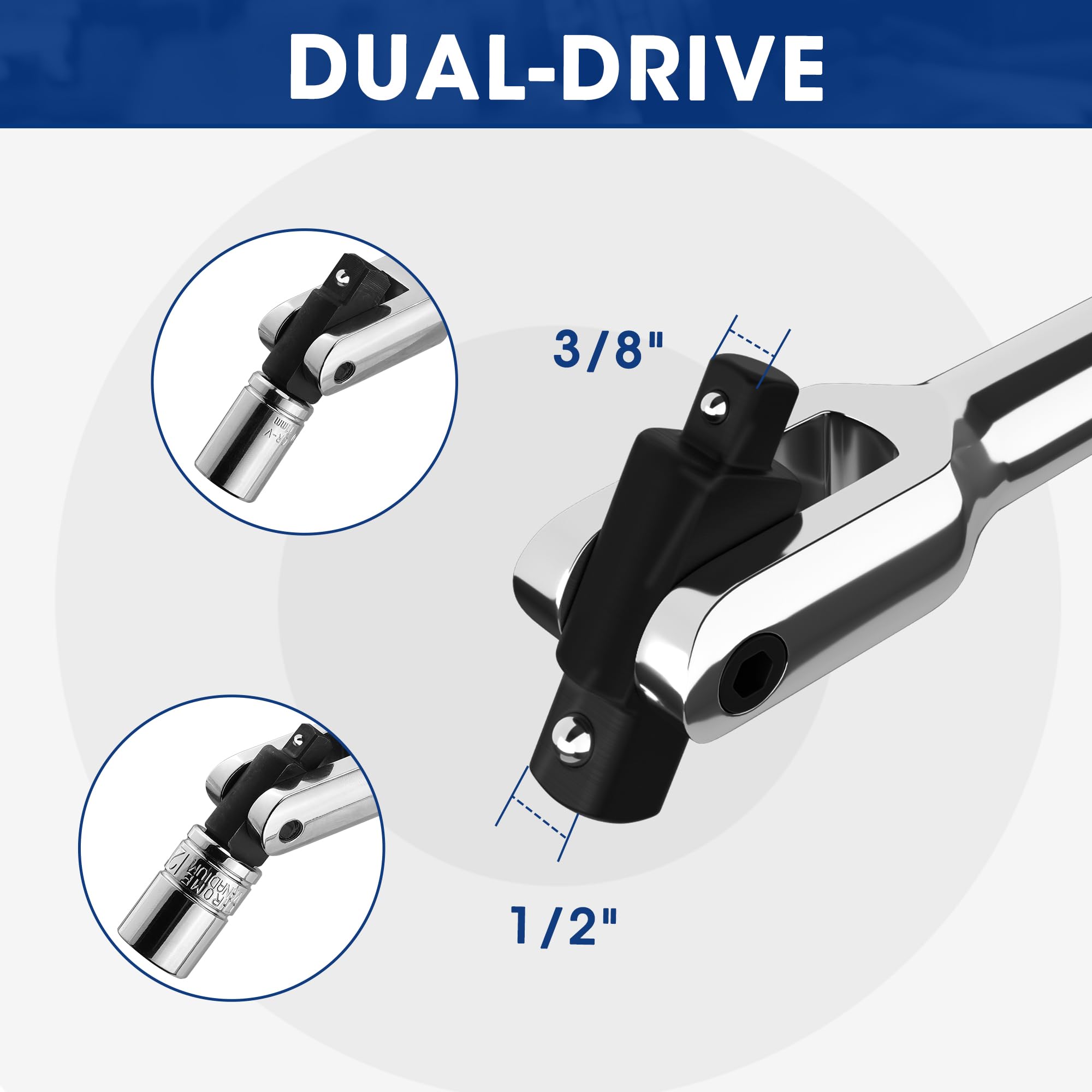 Foto 5 pulgar | Barra Rompedora Workpro Dual Drive 3/8 Y 1/2 Drive De 40 Cm De Largo - Venta Internacional.