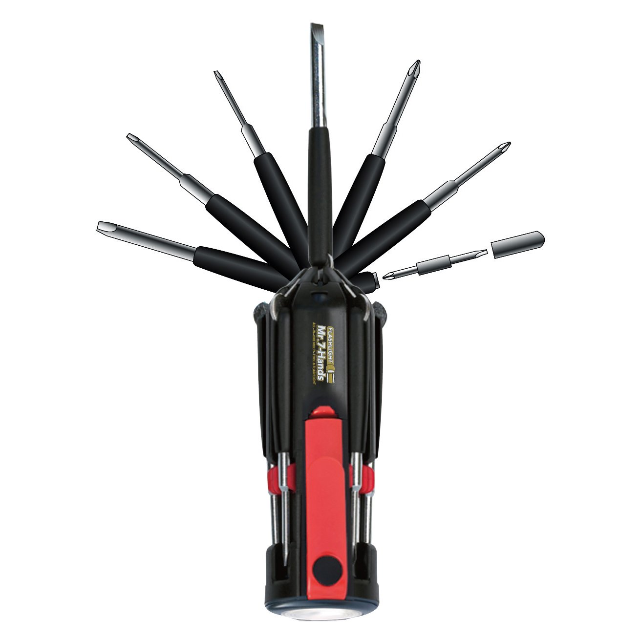 Foto 3 pulgar | Herramienta Manual Multidestornillador Apollo Tools Mr. 7-hands, Color Rojo - Venta Internacional.