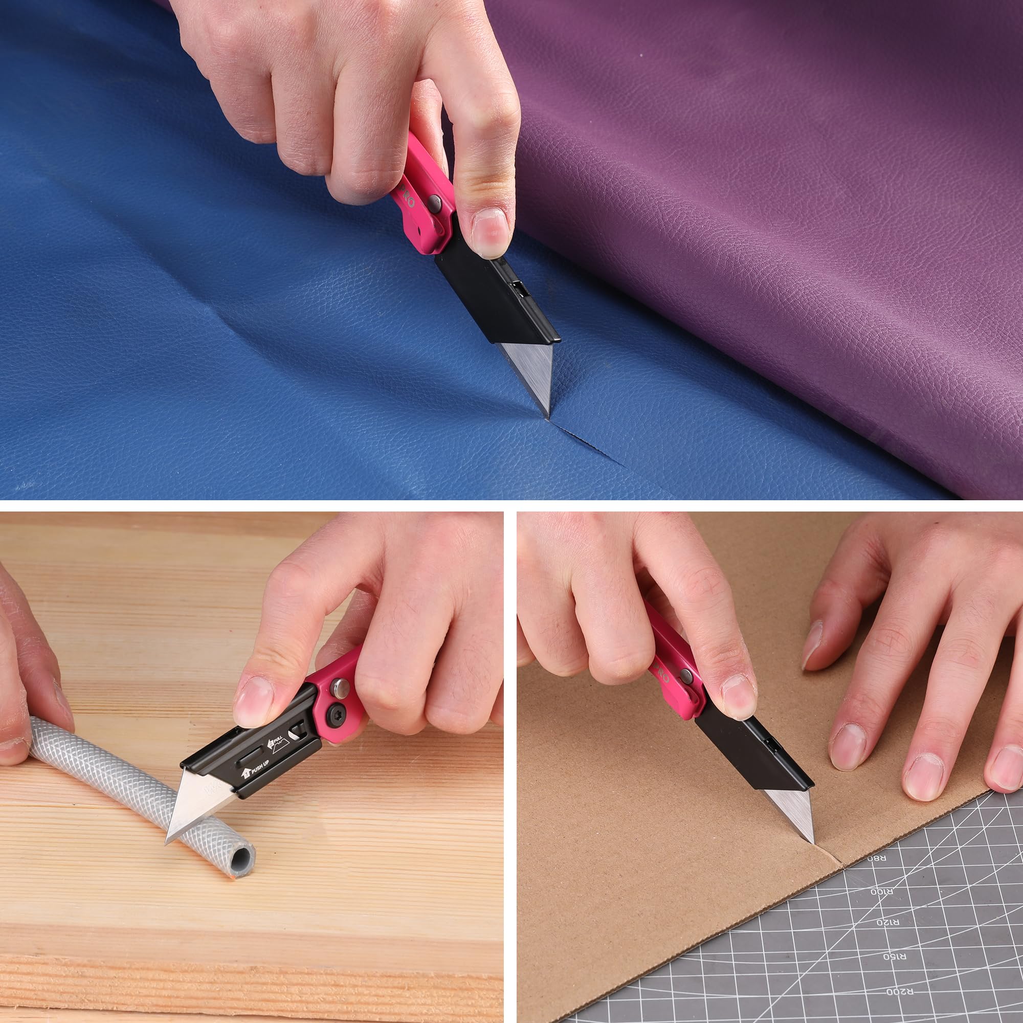 Foto 8 pulgar | Cuchillo Utilitario Plegable Workpro Mini Cortador De Cajas Con 10 Cuchillas - Venta Internacional.
