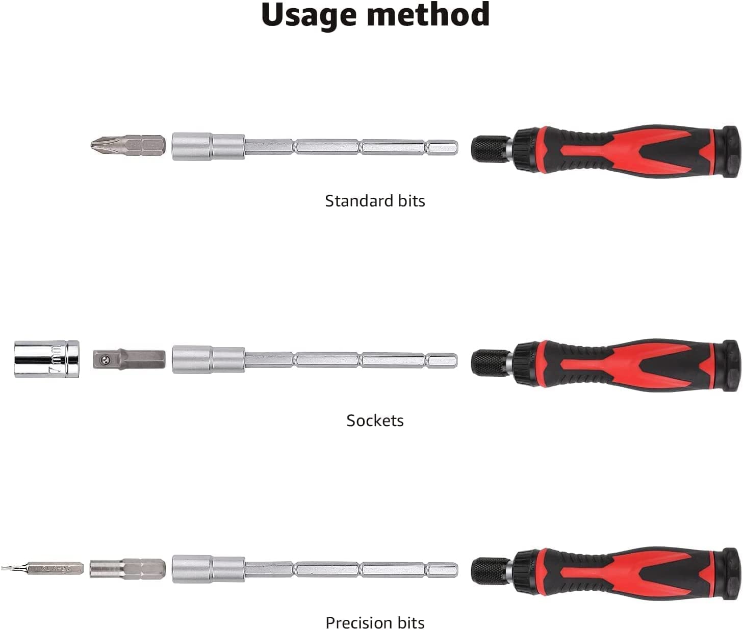 Foto 3 | Juego De Herramientas Amazon Basics: Llave De Trinquete Magnética De 73 Piezas - Venta Internacional.