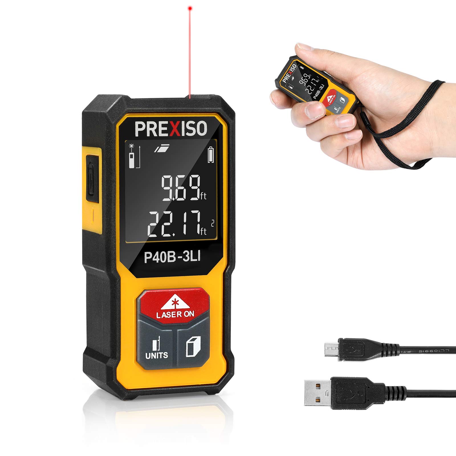 Foto 1 | Herramienta De Medición Láser Prexiso Mini 40 M Recargable - Venta Internacional.