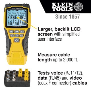 Foto 2 | Kit De Comprobador De Cables Klein Tools Vdv501-851 Con Scout Pro 3 - Venta Internacional.