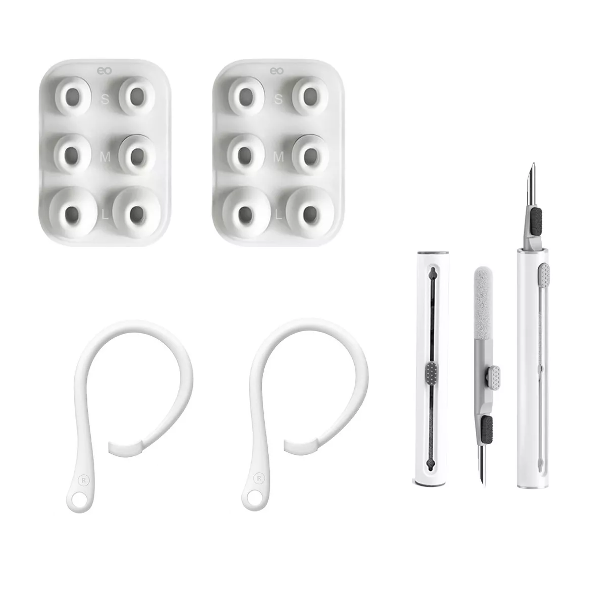 Foto 2 pulgar | Eartips y Limpiador para Airpods 15 Piezas Eo Safe Imports Esi-16107-1 Blanco