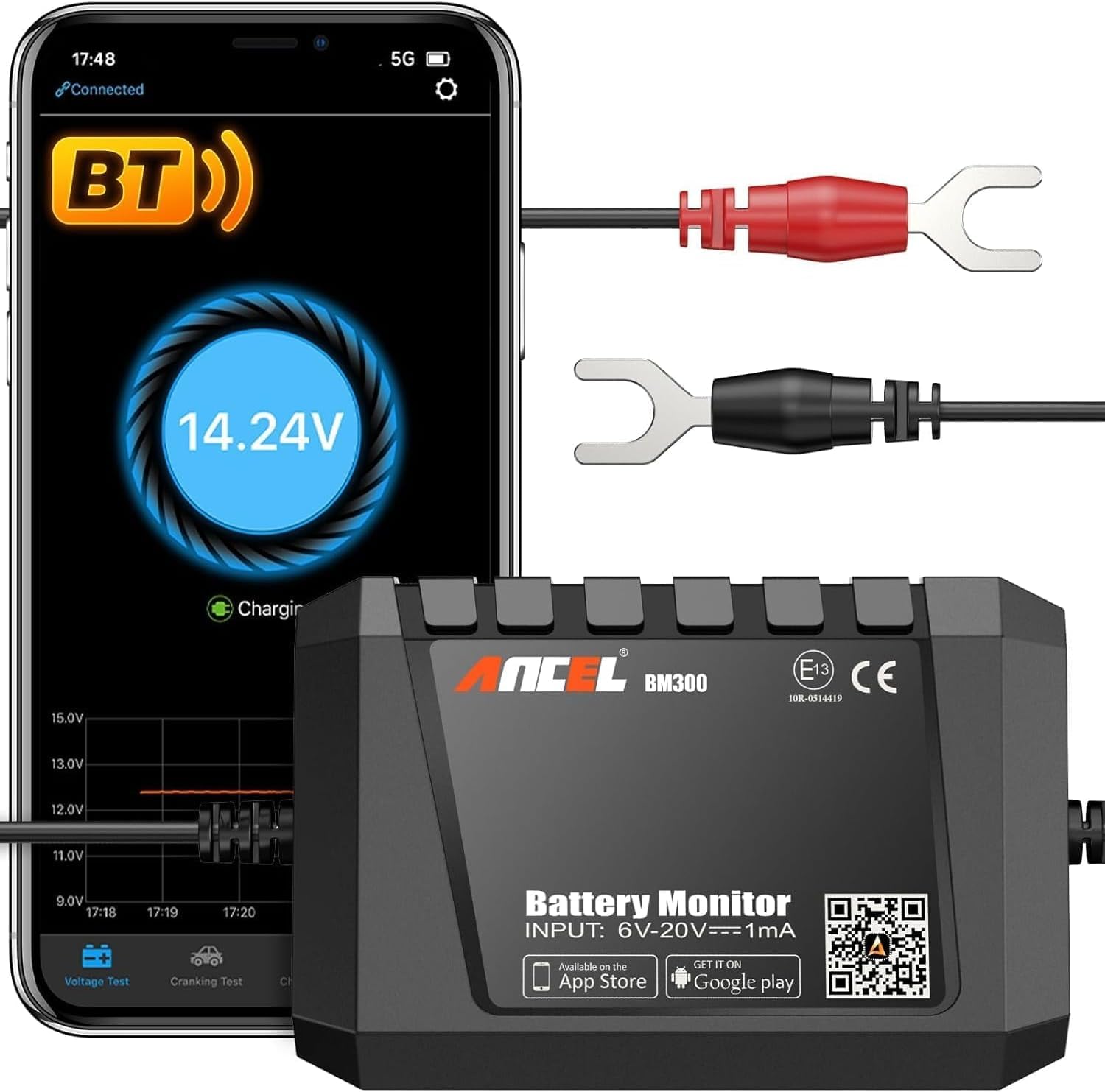 Foto 2 pulgar | Monitor De Batería Ancel Bm300 12v Bluetooth 4.0 Para Vehículos - Venta Internacional.
