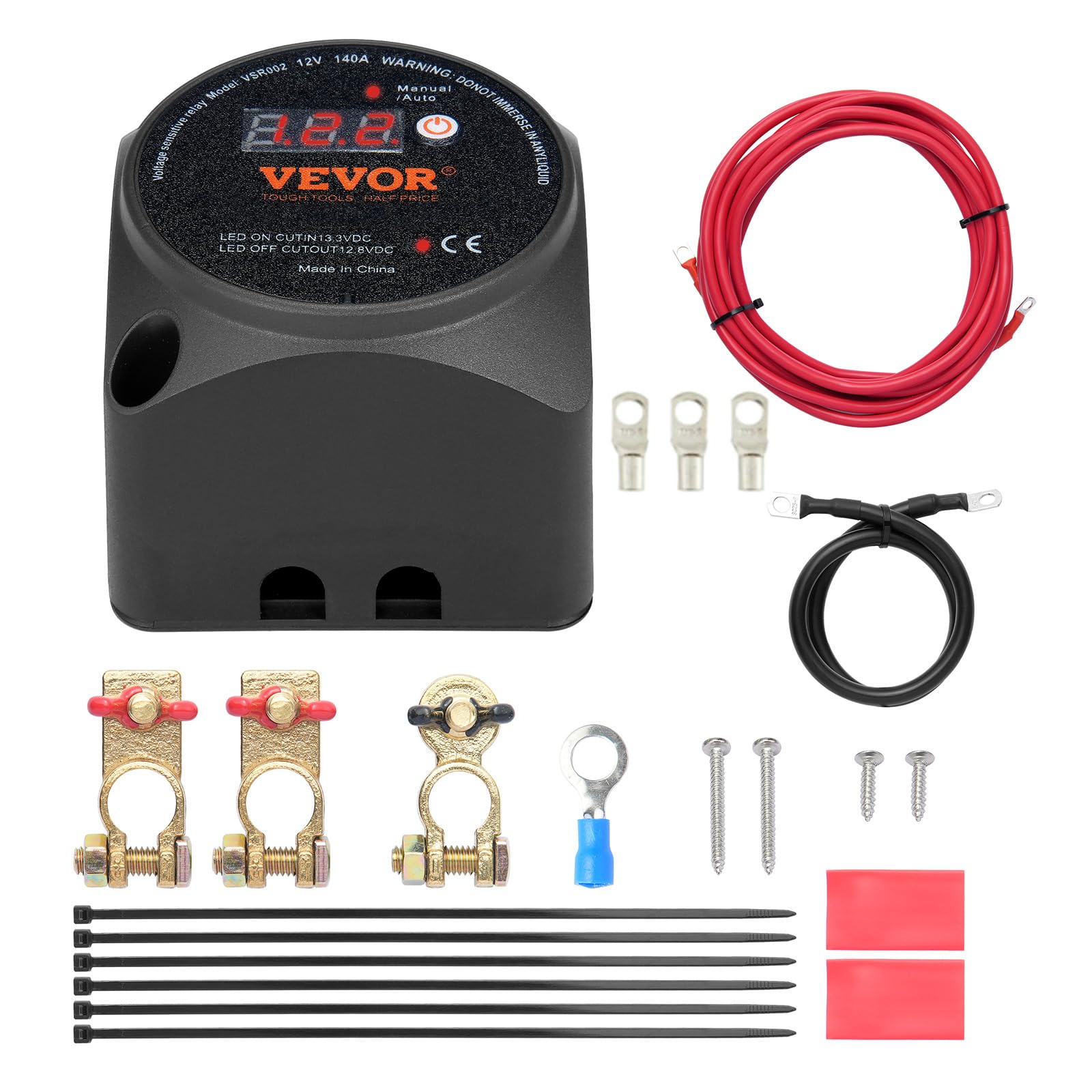 Foto 2 pulgar | Kit Aislador De Batería Vevor 12v 140amp Con Pantalla Lcd Para Atv Utv Rv - Venta Internacional.