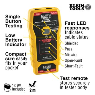 Foto 2 | Comprobador De Cables Lan De Red Klein Tools Vdv526-100 Con Control Remoto - Venta Internacional.