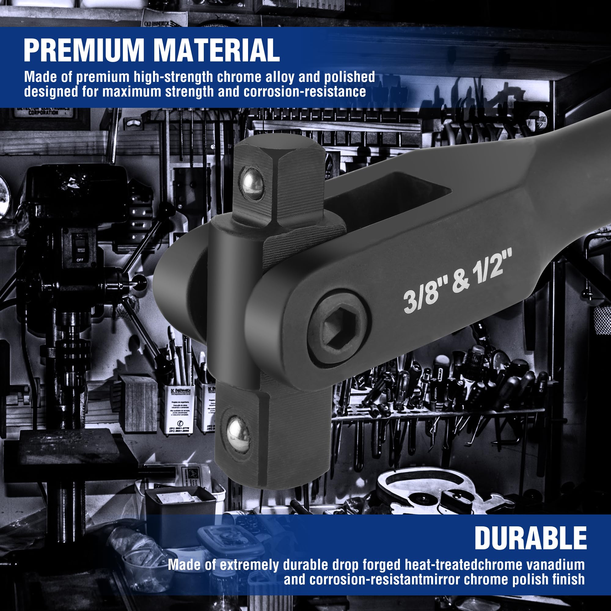 Foto 2 | Barra Rompedora Workpro De 40 Cm, Doble Disco, 3/8 Y 1/2, Cromo Vanadio - Venta Internacional.