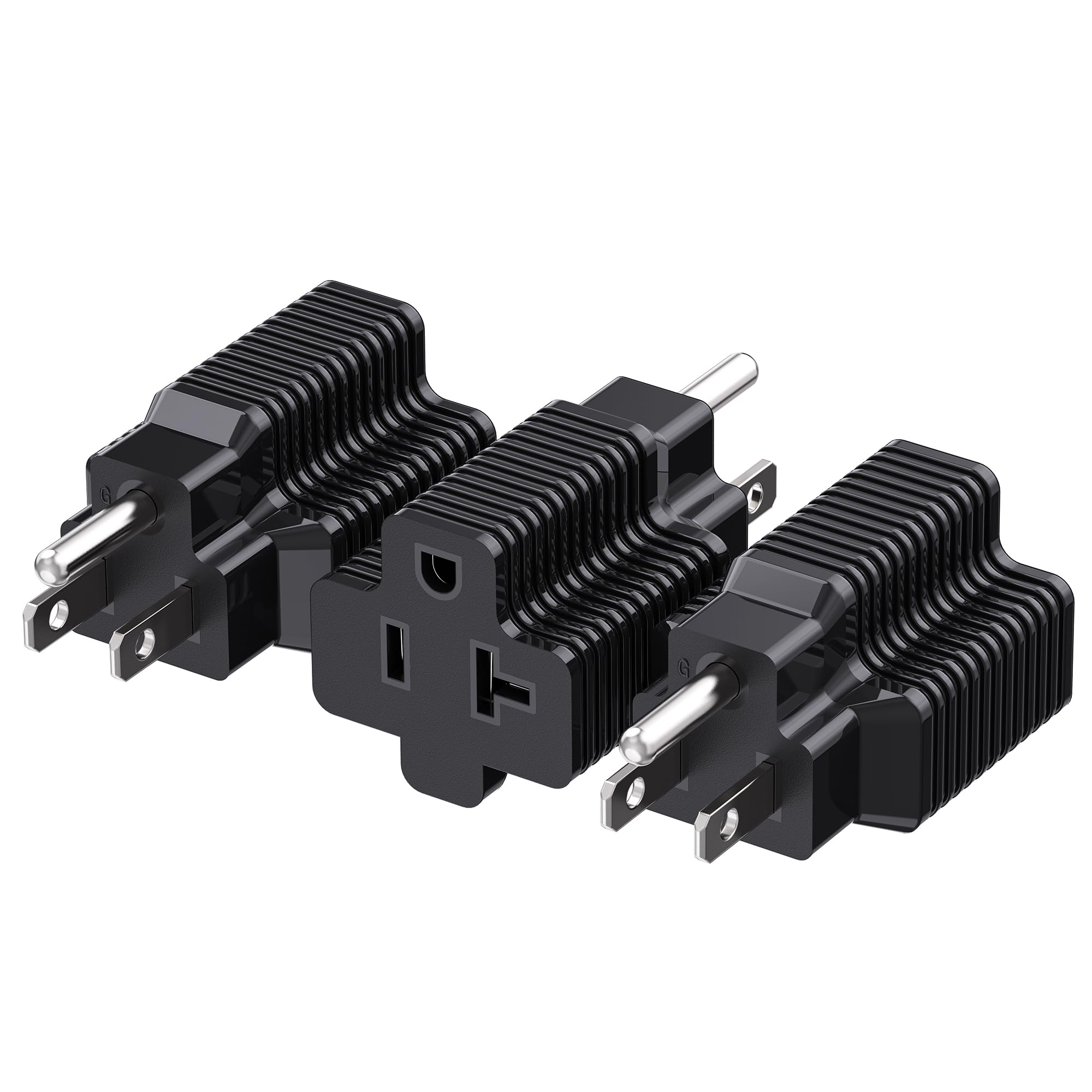 Foto 1 | Adaptador Cable Matters De 15 Amperios A 20 Amperios, Paquete De 3, Negro - Venta Internacional.