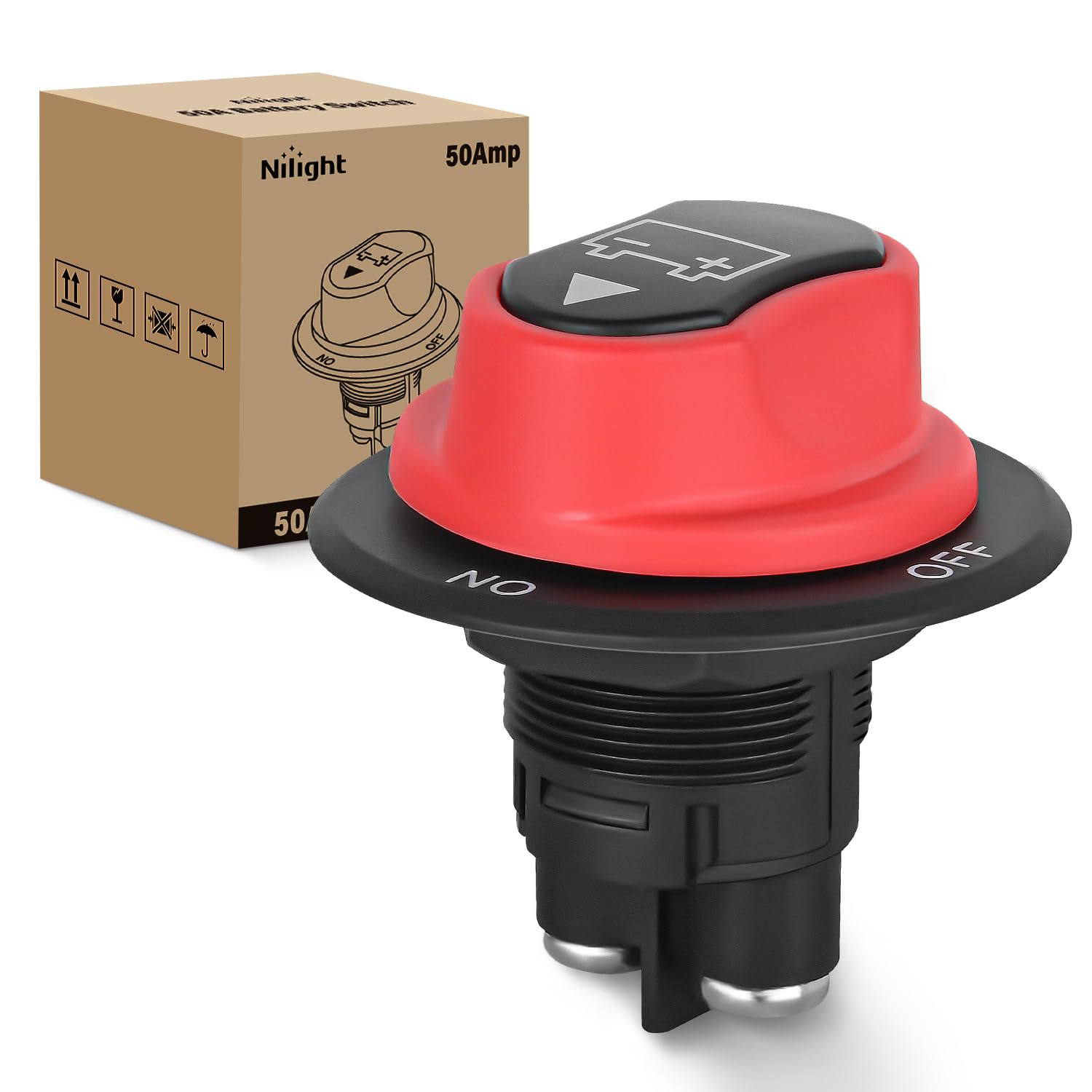 Foto 2 pulgar | Interruptor De Desconexión De Batería Nilight 50a 12v-48v A Prueba De Agua - Venta Internacional.