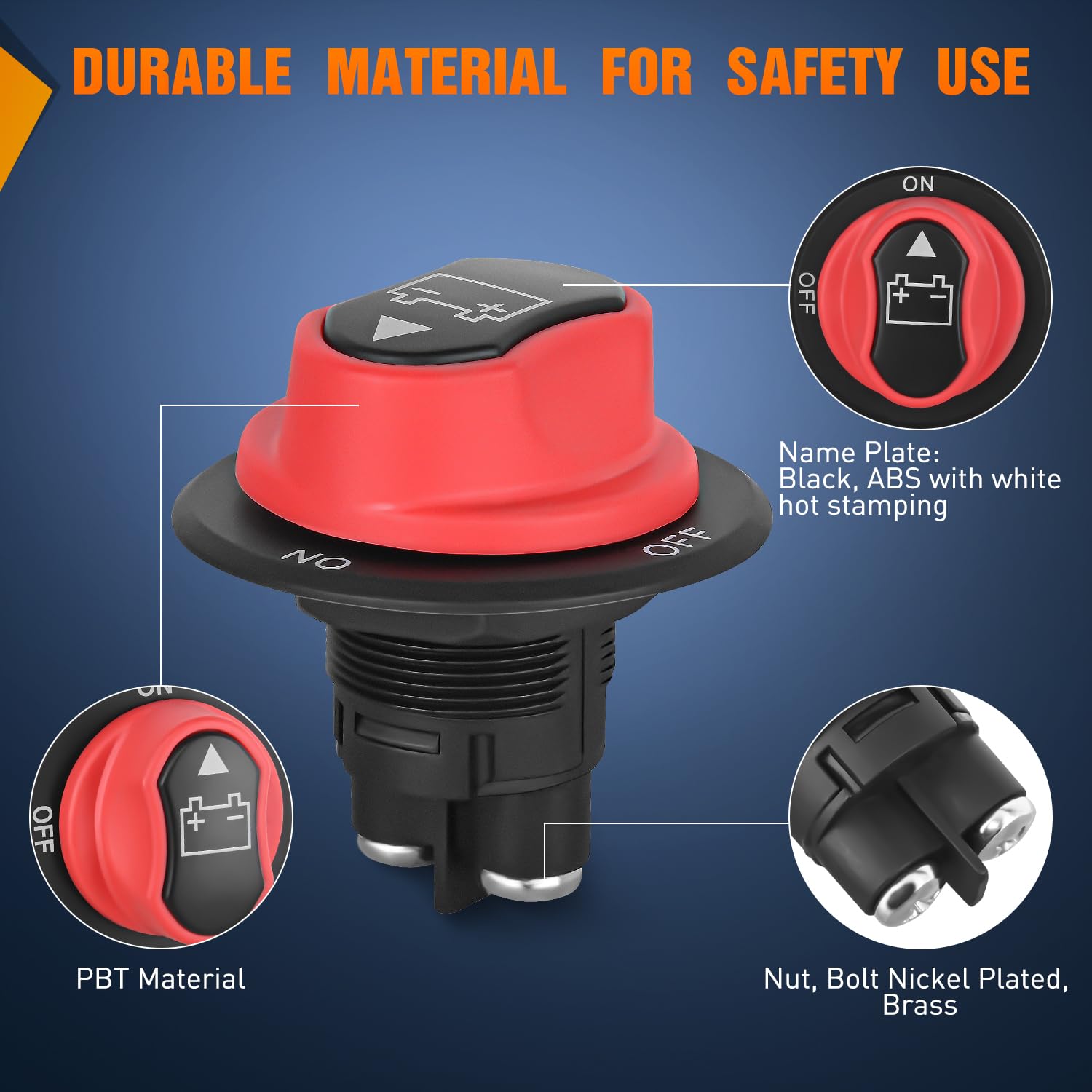 Foto 5 pulgar | Interruptor De Desconexión De Batería Nilight 50a 12v-48v A Prueba De Agua - Venta Internacional.