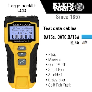 Foto 2 | Kit De Comprobador De Cables Klein Tools 80072 Rj45 Con Lan Scout Jr. 2 - Venta Internacional.