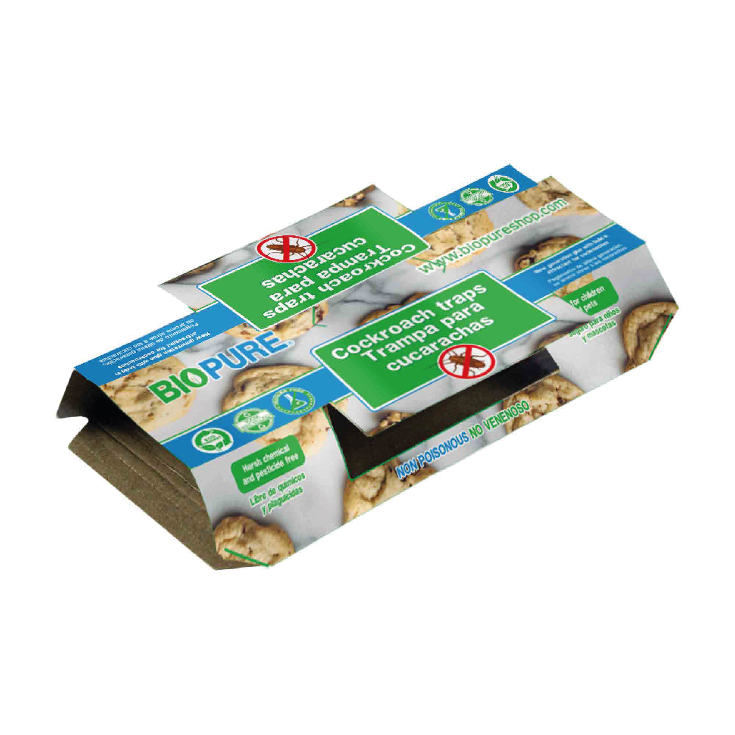 Kit de Trampas de Pegamento para Cucarachas (30) - Biopure