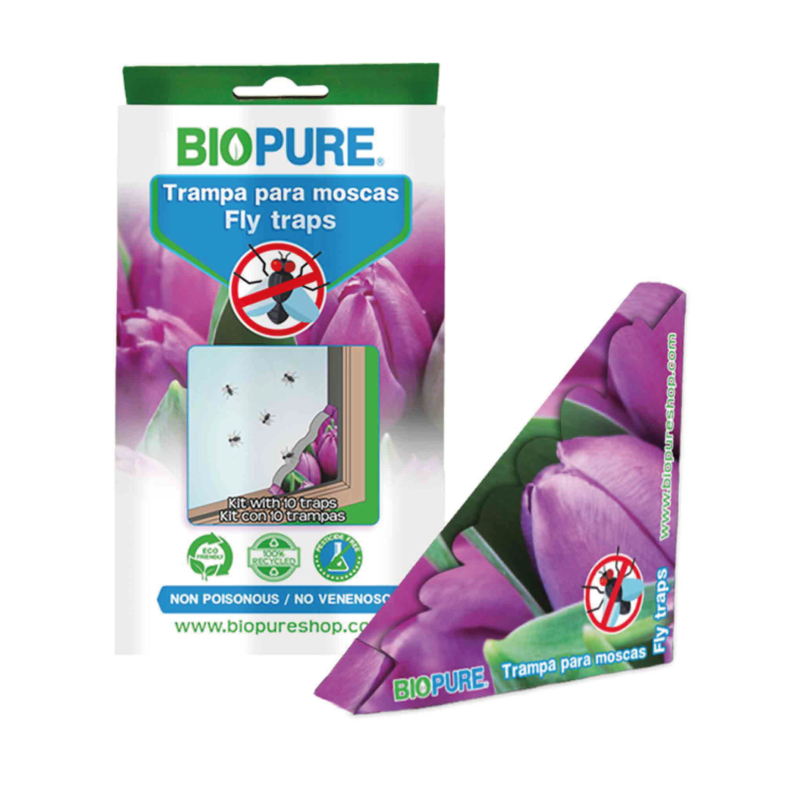 Foto 1 | Kit de Trampas Biopure de Pegamento para Moscas 10 Piezas